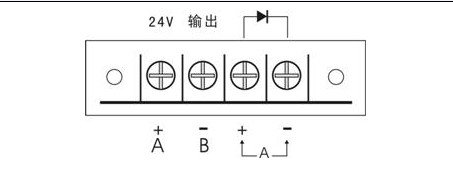 卸下变送器接线端的旋盖，可以看到如图所示的接线端子。
